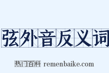 弦外音反义词是什么意思的图片